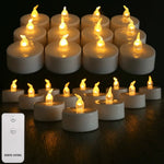 bougies led sans flamme effet vacillation éclairage moderne télécommande blanc opacité on off