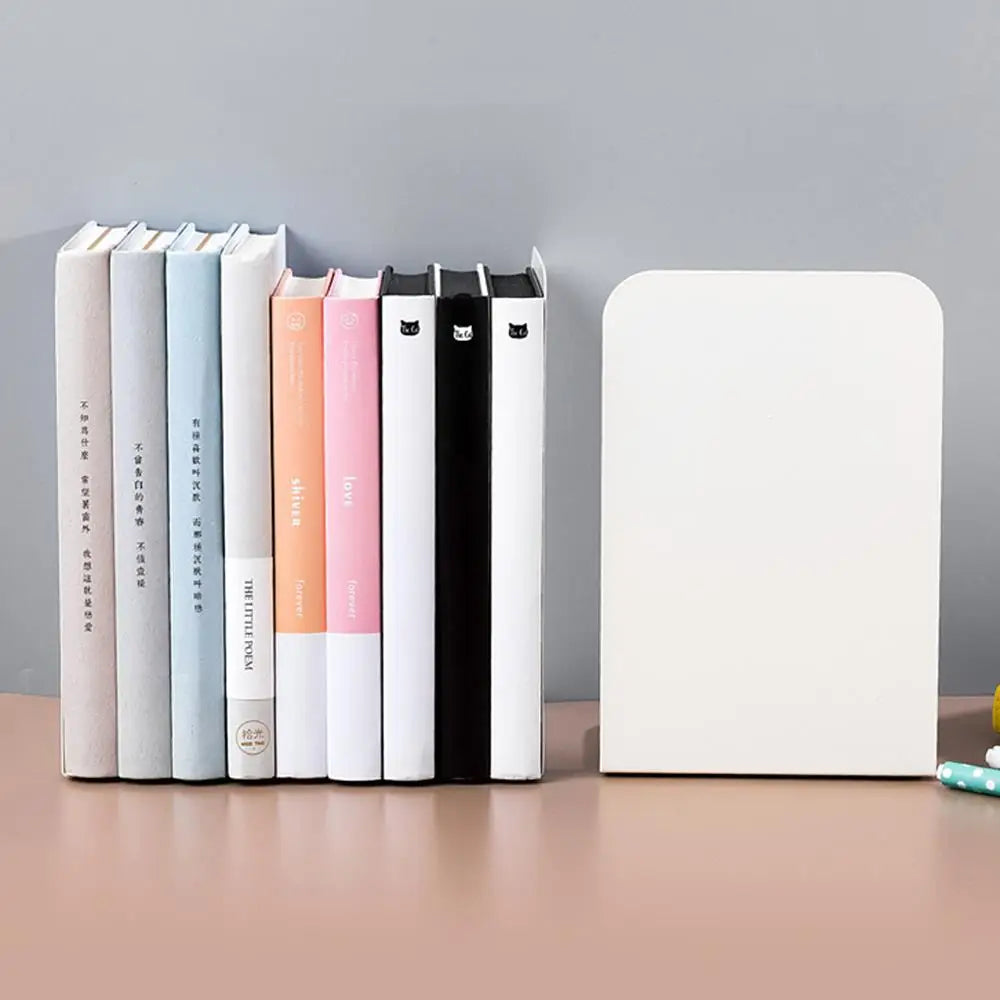 supports livres métal moderne noir blanc gris adhésifs minimalistes étudiants bibliothèque