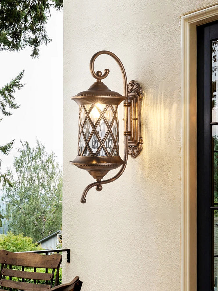 lampe murale bronze noir verre opalin classique vintage grille ajourée mur fixée interrupteur bouton