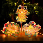 décoration maison lampe artisanale animal oiseau lapin fleur papillon transparent fil suspension tassel
