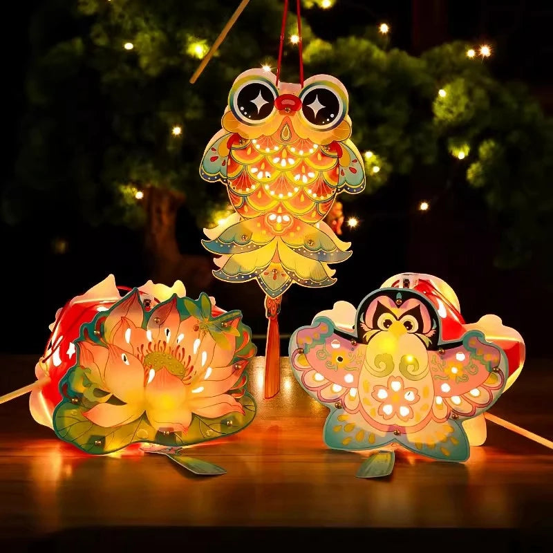 décoration maison lampe artisanale animal oiseau lapin fleur papillon transparent fil suspension tassel