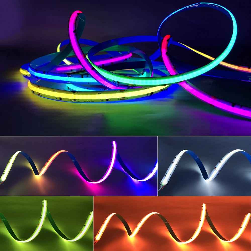 ruban led flexible couleur rvb adhésif double face moderne minimaliste 720 diodes led intégées