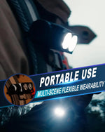 lampe frontale led rechargeable noire bandeau hexagonal étanche magnétique camping sportive