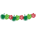 guirlande décorative hawaïenne feuilles monstera fleurs hibiscus couleur tropicale mariage anniversaire festive