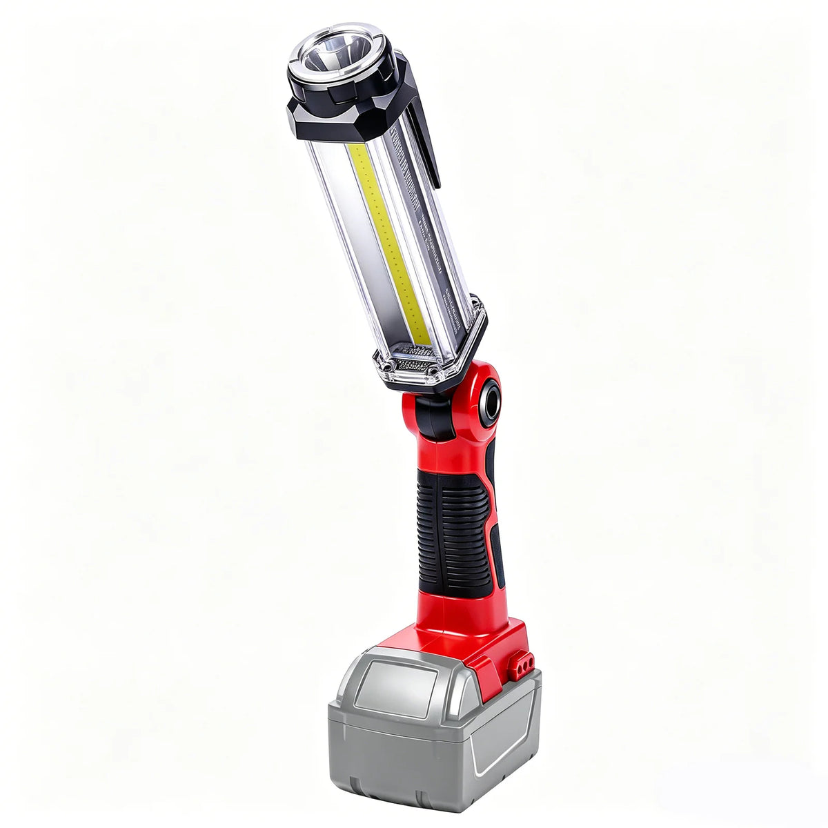 lampe torche led rouge noire port usb modes floodlight spotlight moderne pratique