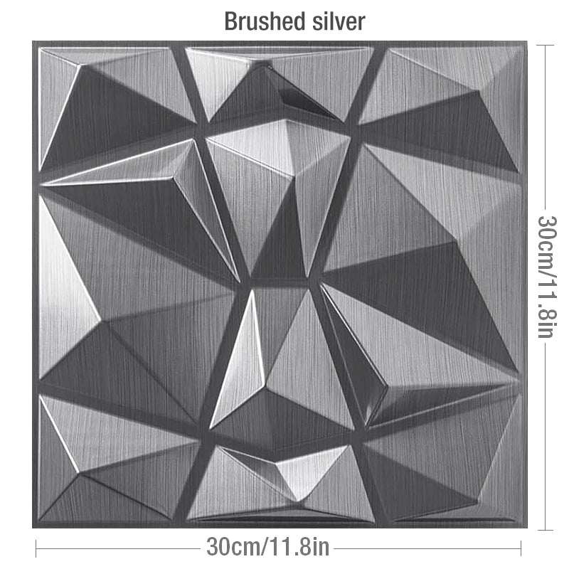 panneau décoratif 3d moderne triangles géométriques blanc adhésif opacité plastique