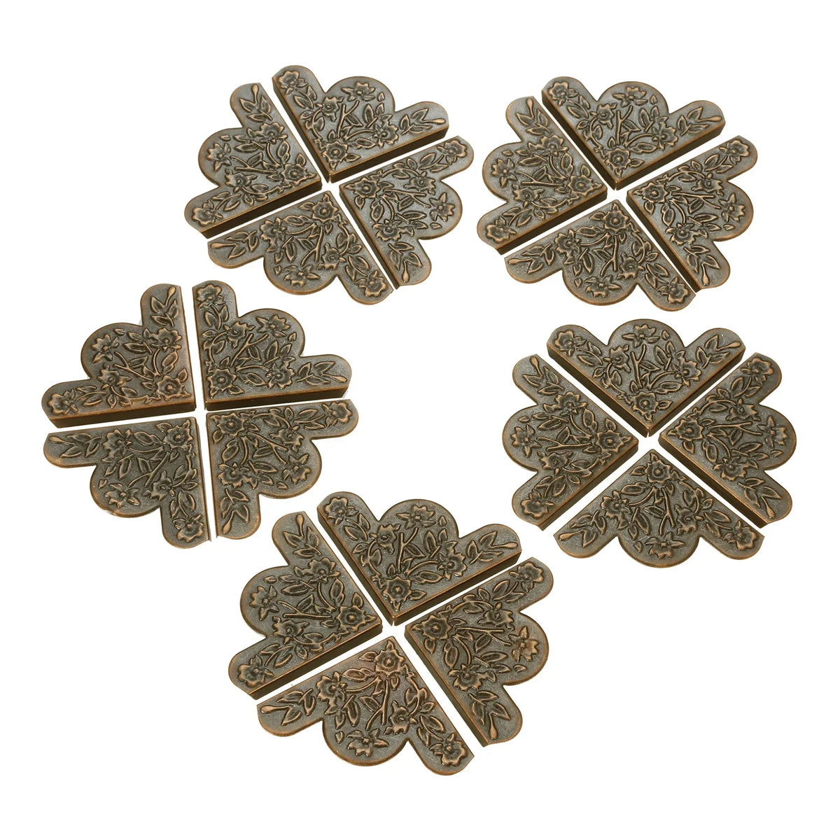cornières décoratives fleurs feuilles adhésives bleu doré blanc bronze 43mm 43mm