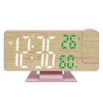 projecteur horloge multifonctionnelle bois naturel blanc mat vert mat minimaliste support table