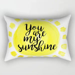 taies d'oreiller géométriques jaunes blanches modernes polyester 30x50cm minimaliste coussins rectangulaires motifs triangles losanges
