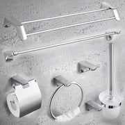 Ensemble accessoire salle de bain chromé en acier inoxydable avec crochet peignoir et porte-serviettes