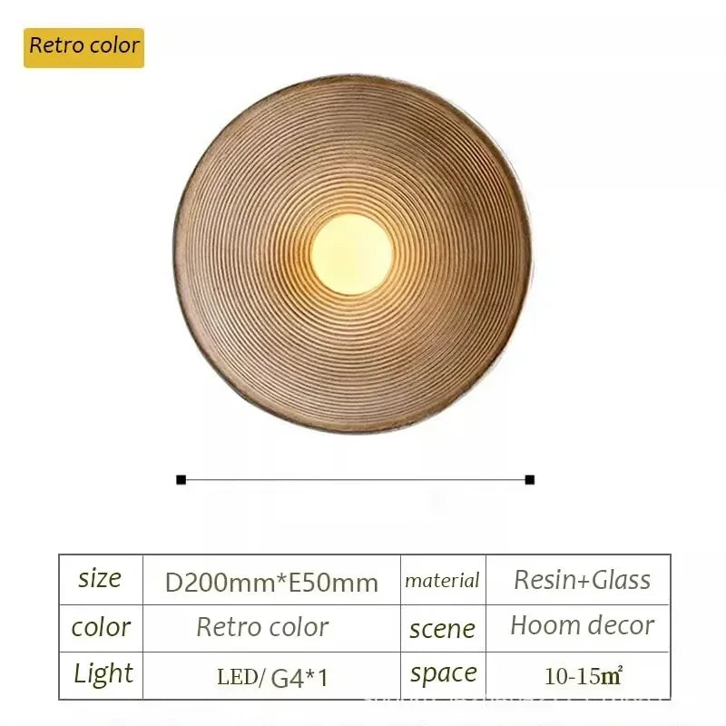 applique murale led doré vert moderne rayures concentriques adhésif flux lumineux 249 2000