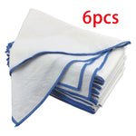 serviettes table polyester uni blanc modernes maison restaurant 40x40cm pack 6pcs