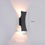 applique murale led moderne impermepable aluminium noir exterieur 2492000lm 85265v