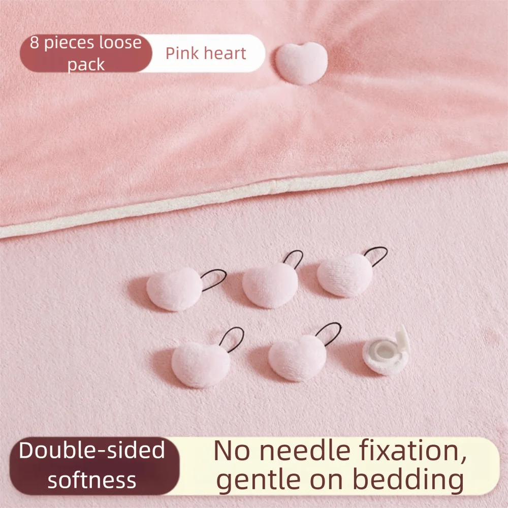 clips coton draps vert clair rose pâle forme cœur moderne pratique pièces facile