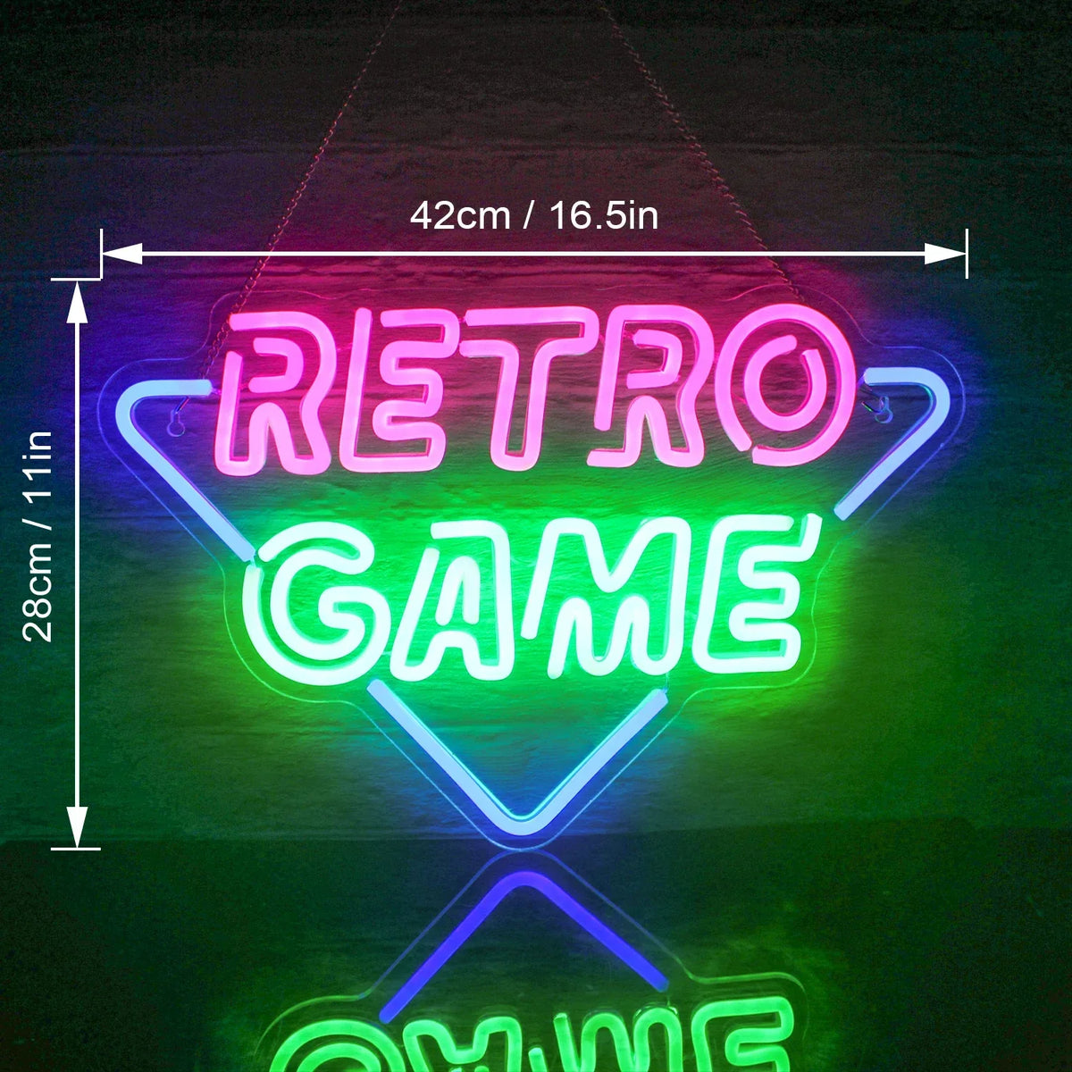 néon lumineux GAME ROOM multicolore moderne suspension câble USB chambre jeu