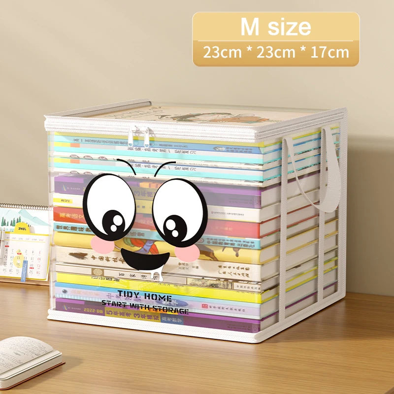 boîtes rangement transparentes moderne noires blanches souriantes FULL OF ENERGY TIDY STORAGE cordon serrage