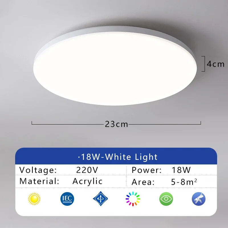lampe led moderne blanc 23cm 30cm 37cm opacité minimaliste éclairage quotidien