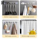 crochet rideau transparent moderne adhésif fixe porte rideau sans perçage support mural clip fixations