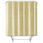 rideau douche moderne feuilles stylisées semi transparent beige gris 180cm 200cmversible