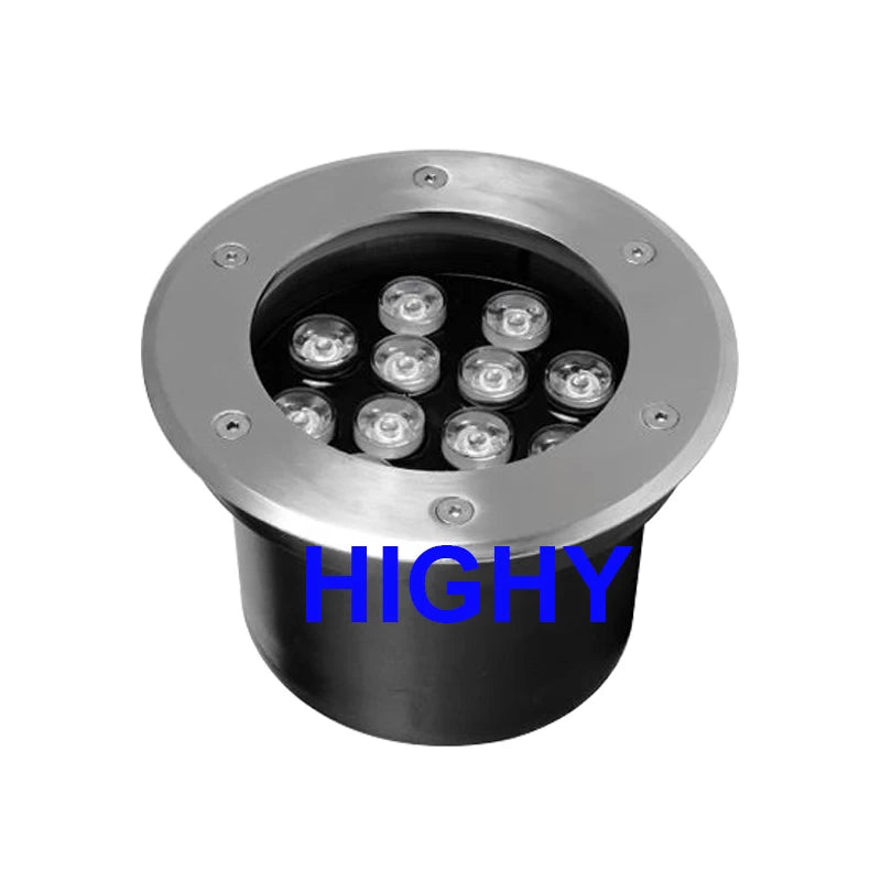 Spot LED argenté moderne télécommande éclairage extérieur IP67 12W 18W 9W