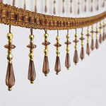 ruban decoratif pendantes broderie fine violet bleu clair doré rouge classique élégant