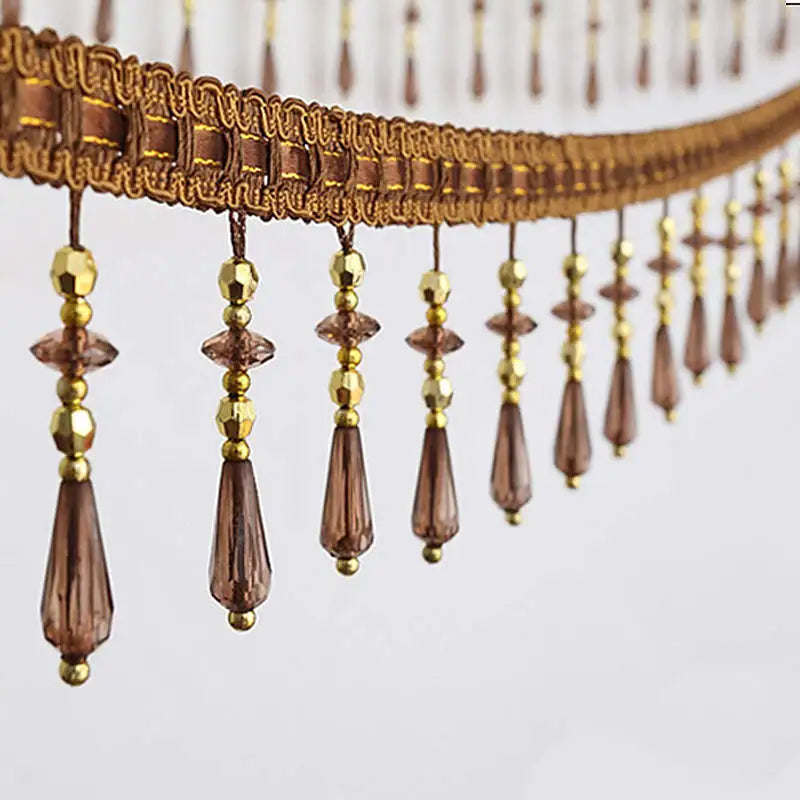 ruban decoratif pendantes broderie fine violet bleu clair doré rouge classique élégant