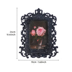cadre photo résine ornements floraux roses relief blanc doré moderne baroque