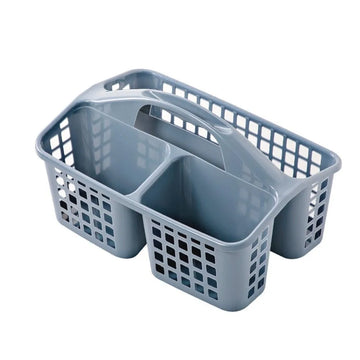 panier rangement multifonction plastique gris blanc ajouré moderne utilitaire épices savons outils nettoyage