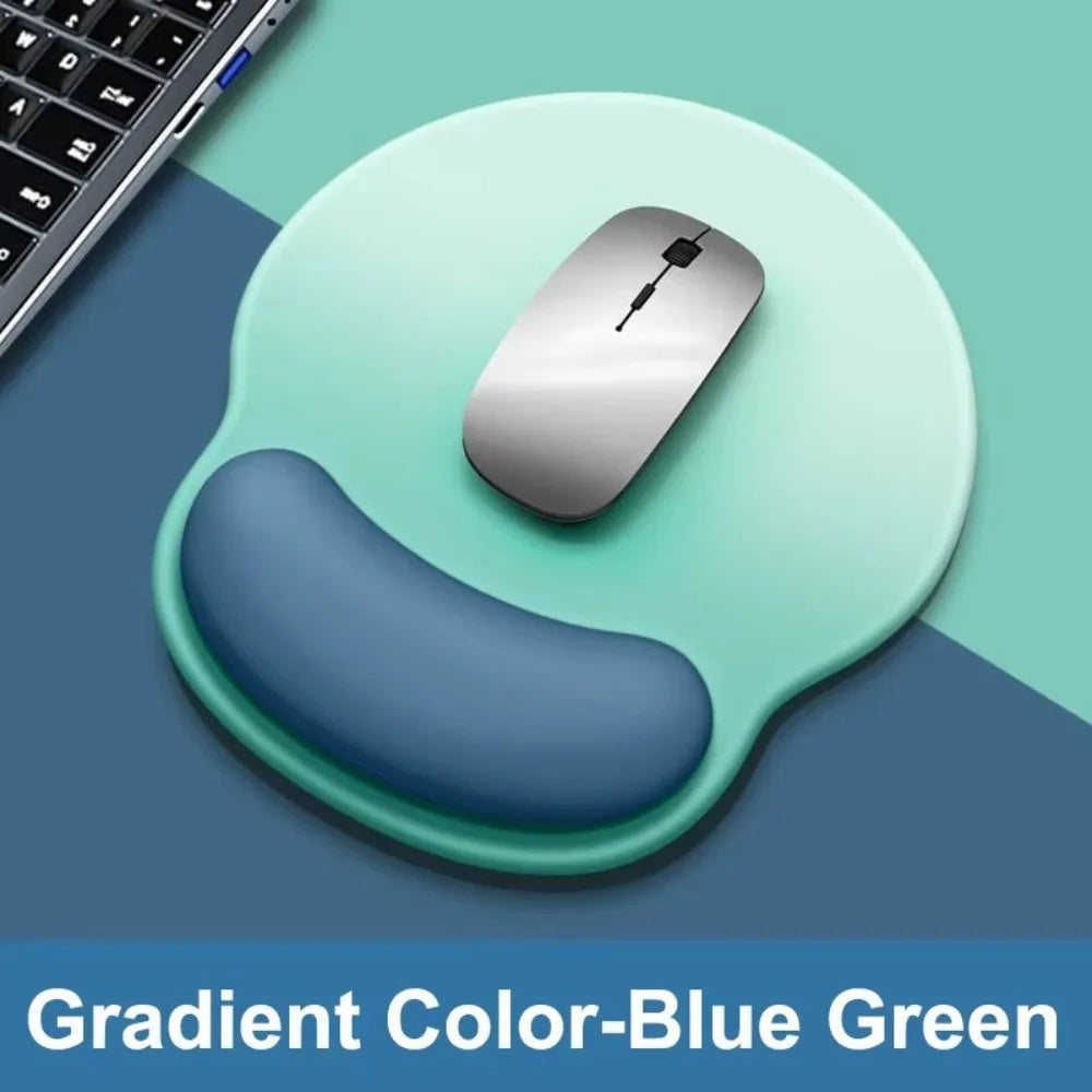 tapis souris ergonomique gradient vert menthe rose pâle gris anthracite doux confortable antidérapant repose