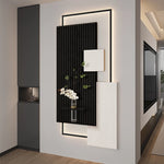Lampe murale LED bois vue de face