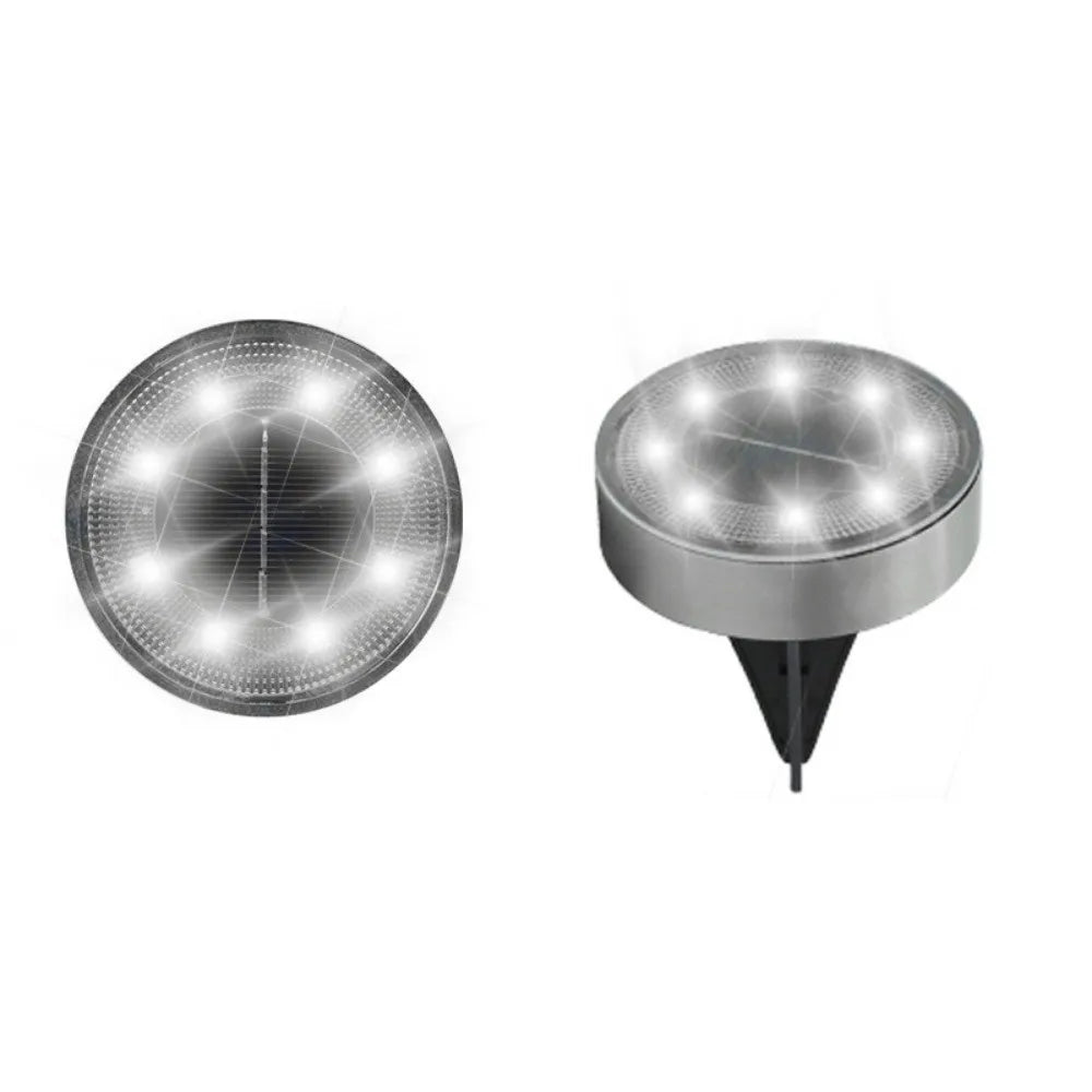 lampe solaire extérieure moderne led argentée noire automatique jardin chemin