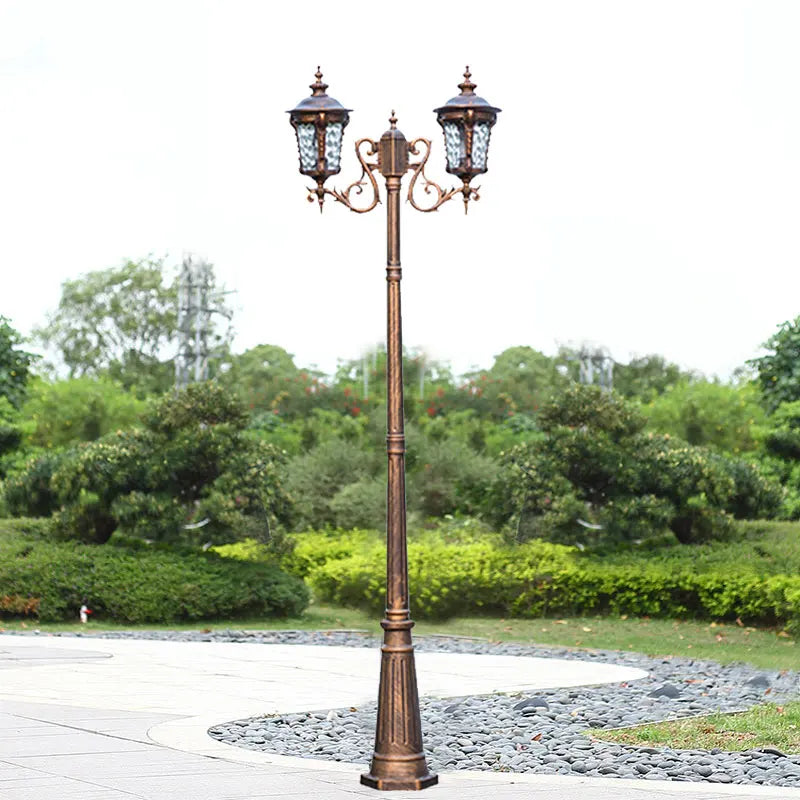 lampadaire extérieur led bronze classique motifs floraux ip65 protection aluminium