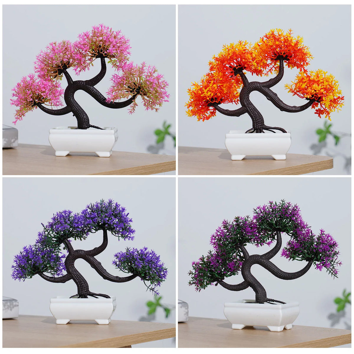 plante bonsaï artificielle petit arbre décoratif pot blanc maison jardin intérieur décoration végétale