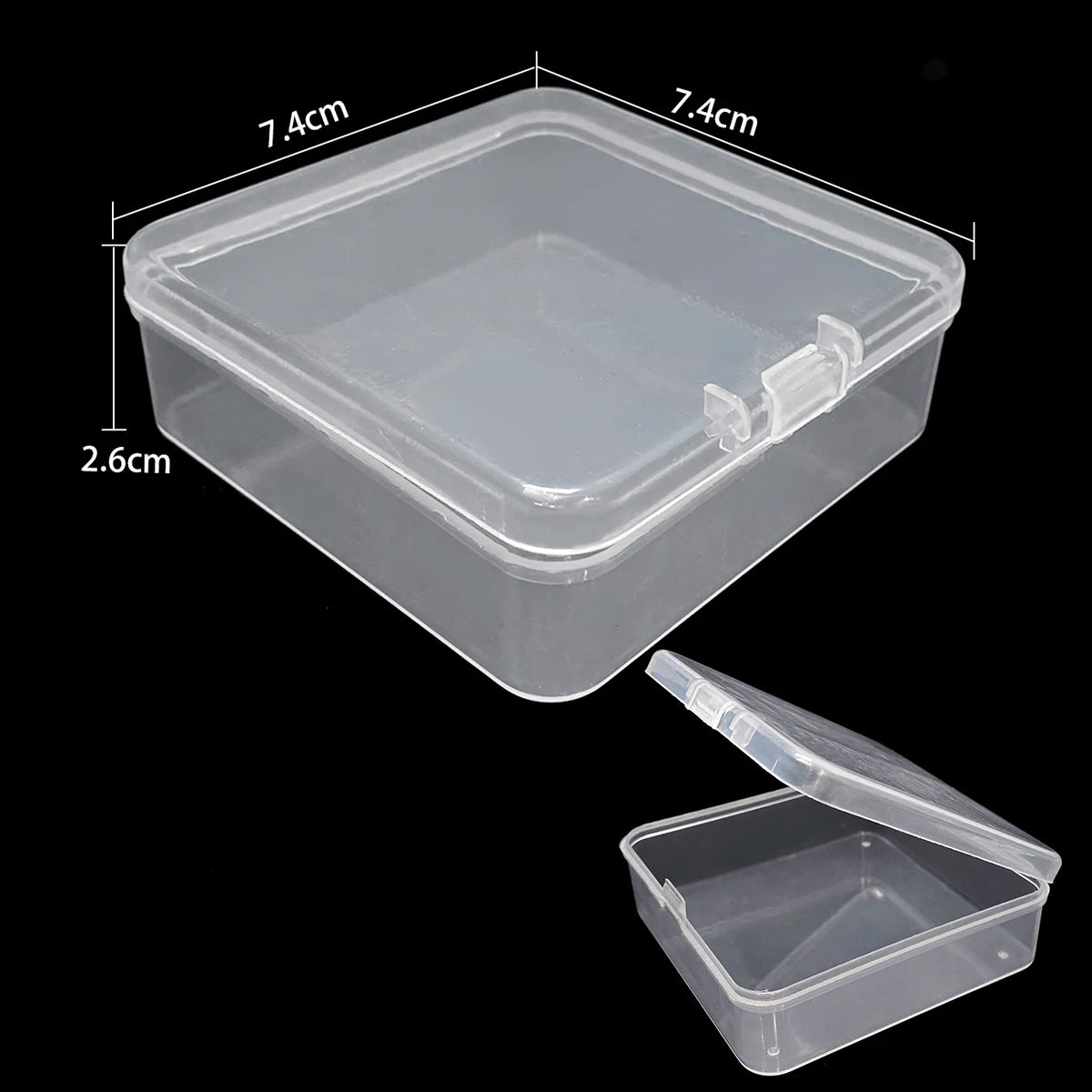 boîte bijoux transparente pratique moderne poignée compartiments réglables boucles d'oreilles rangement bijoux plastique
