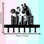 porte clés mural animaux silhouettes moderne vis fixés noir décors rubansiaux clés