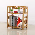 étagère bambou moderne deux étages 122cm hauteur 43cm largeur finition lisse minimaliste