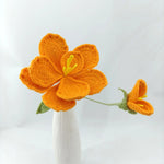 décoration maison fleurs tricotées violet orange rose blanc vert artisanal occasion fête mariage anniversaire