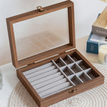 boîte rangement bijoux velours bois élégante or blanc diamants classique opaquet