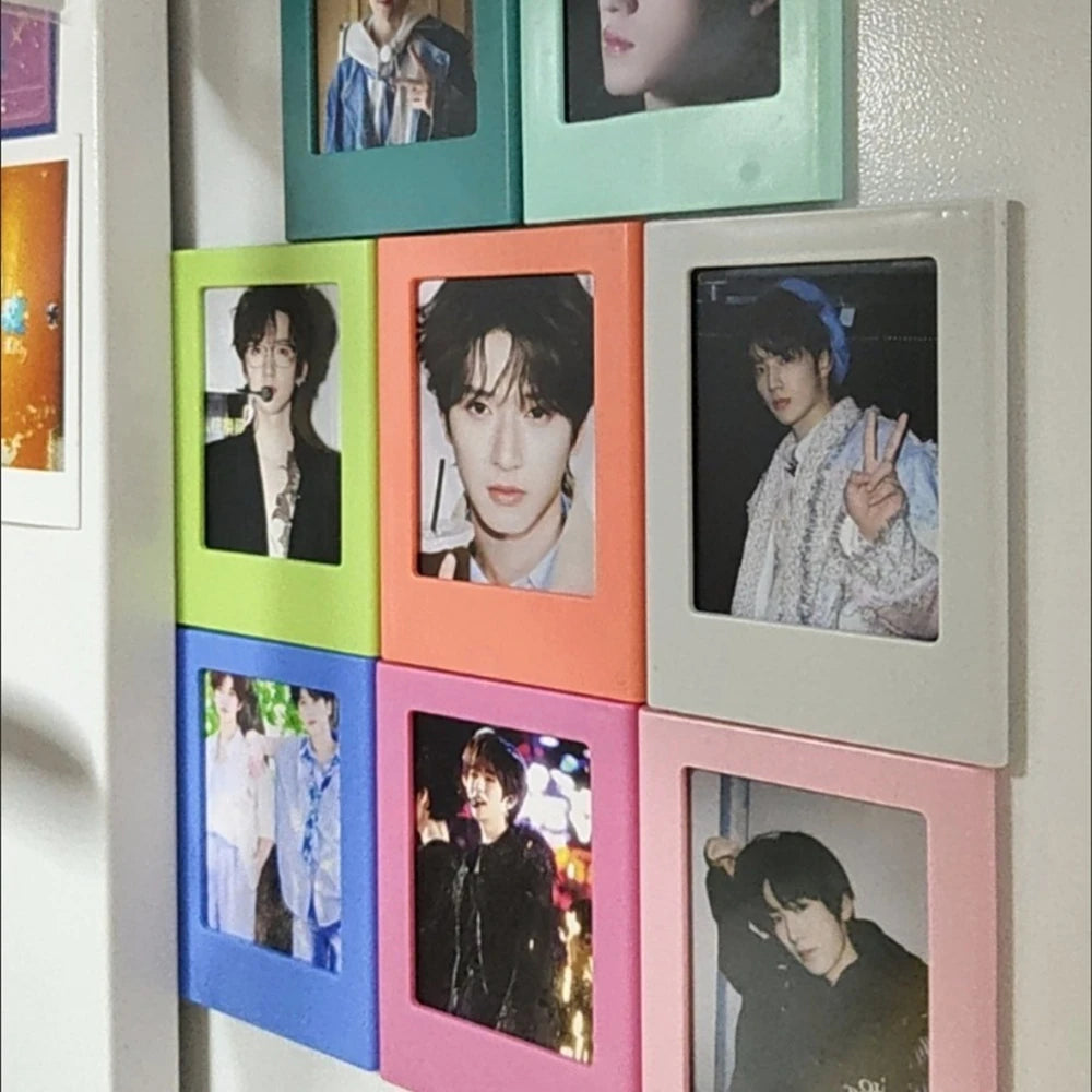 cadres photo aimants couleurs modernes étoiles coeurs triangles transparents photo frame porte portrait minimalist