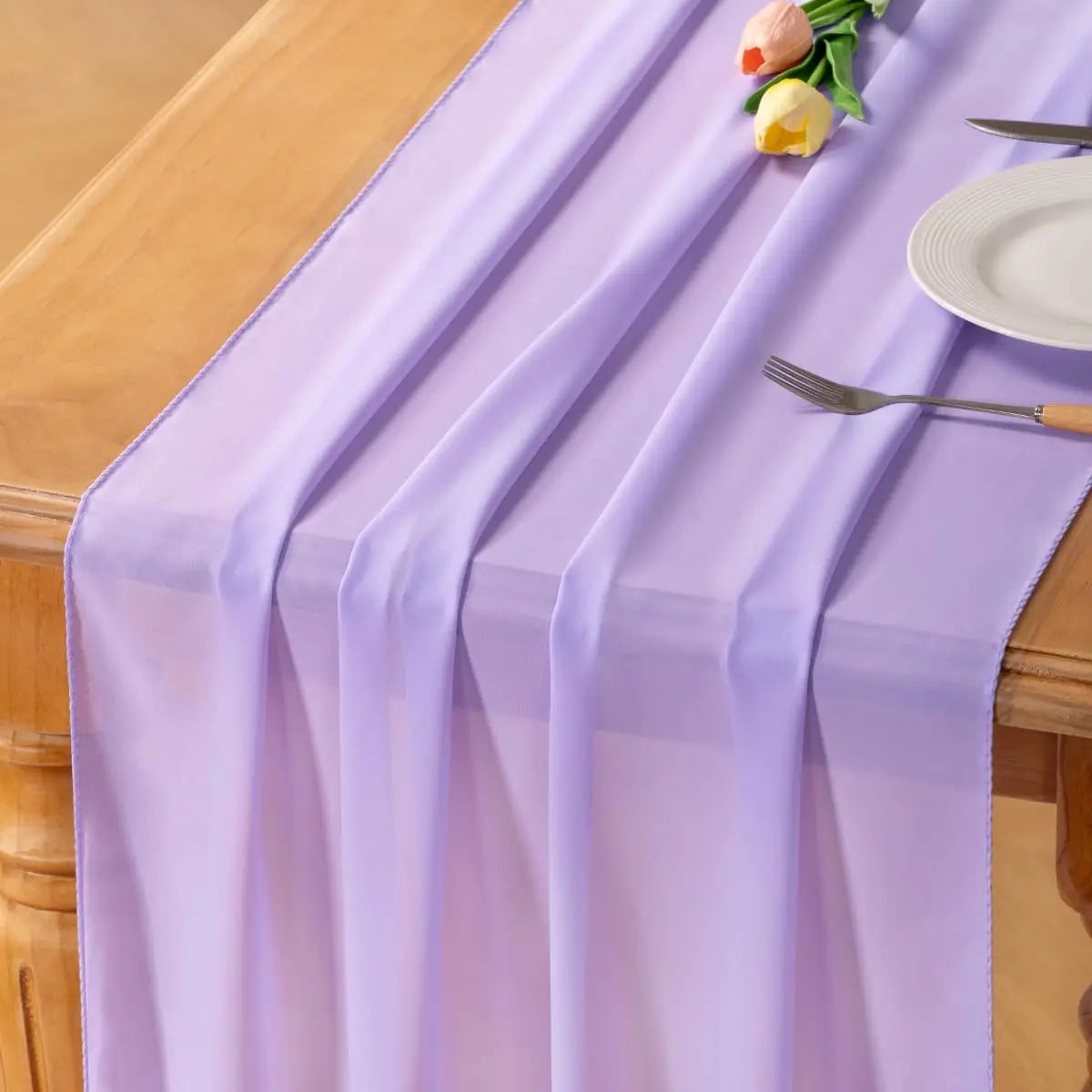 chinois moderne violetclair chemin table fixeruban opacité unimotif mariage fête transparent