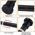 tringle douche ajustable acier inoxydable noir blanc moderne sans perçage balcon salle bain
