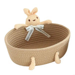 paniers tissu tressé blanc rose gris beige respectueux environnement moderne rustique ornemental large petit