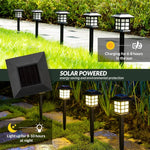 lampes solaires extérieures noires carreaux blancs moderne ip65 led jardin camping
