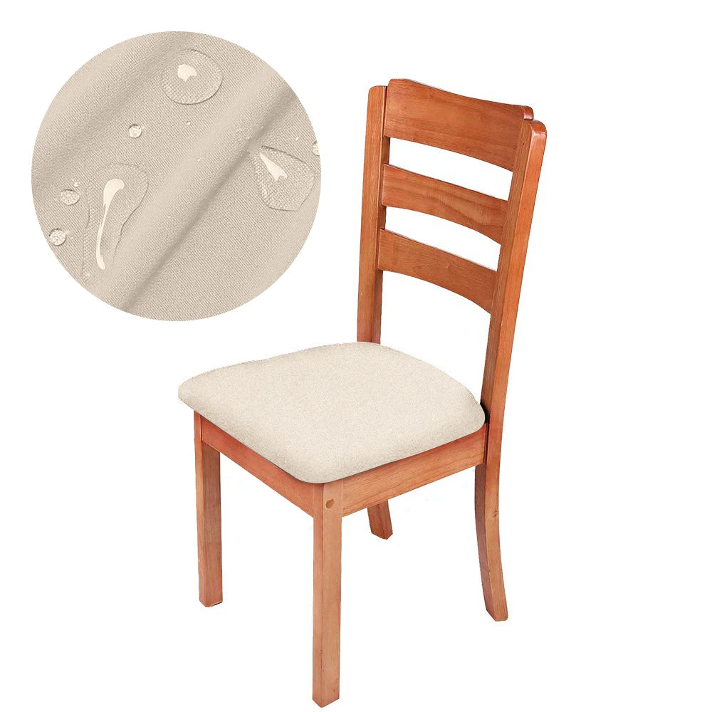 housses chaise polyester imperméable couleurs marron gris bleu noir beige moderne motif uni fixations