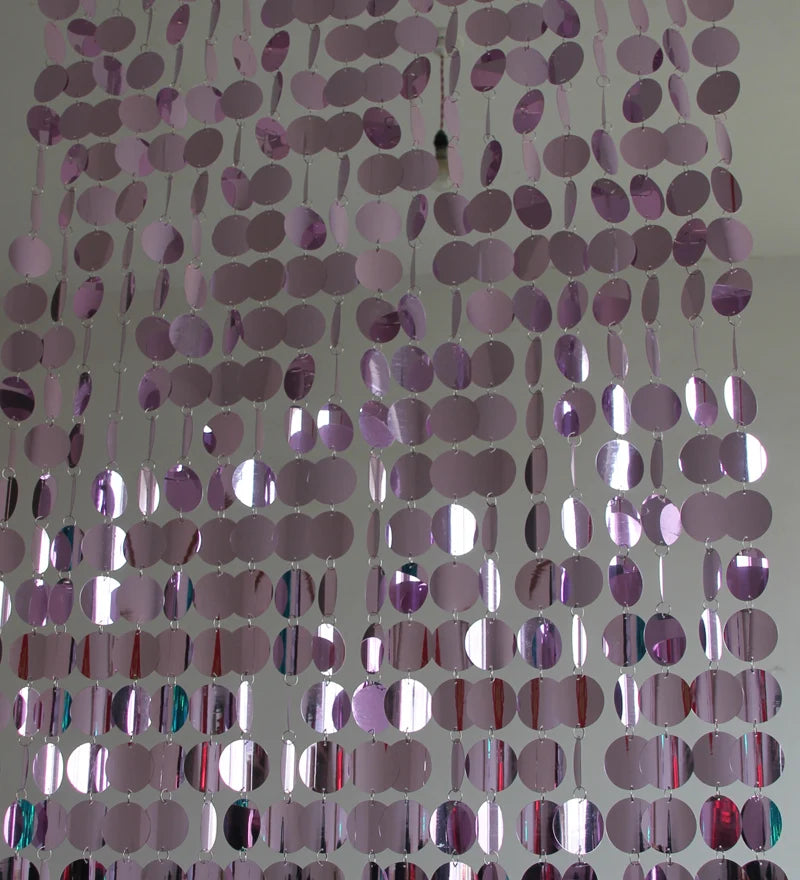 rideau pvc fleur argent violet or moderne décoration intérieur maison
