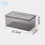 boîte mouchoirs moderne plastique transparent texture bois papier toilette élégant rangement salon