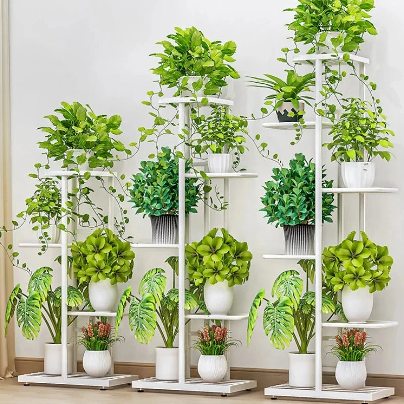 étagère plantes niveaux métal vis fixation moderne minimaliste balcon jardinDecoration