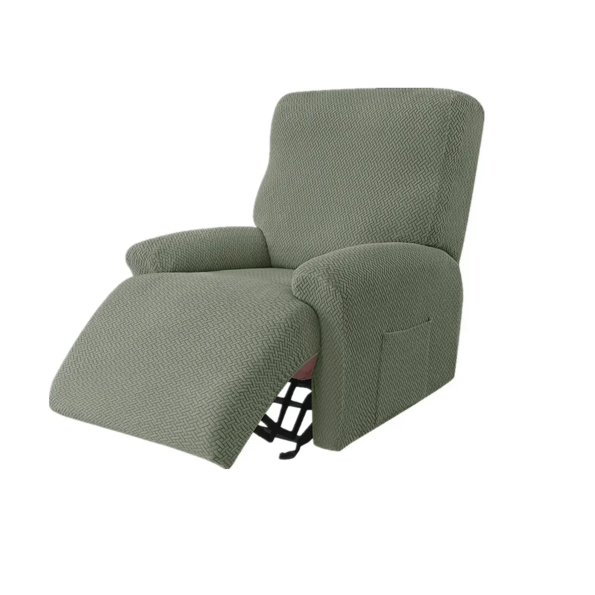 housses fauteuil relax polyestère gris motifs géométriques moderne adhésif poche