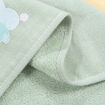 serviette main coton animée dessins animaux mignons enfant noël vert pastel roseclair bleuclair