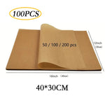 papier cuisson marron clair 8x12 16x12 16x16 feuilles antiadhésives écologiques